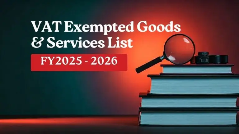 VAT Exempted Goods and Services FY 2025-26