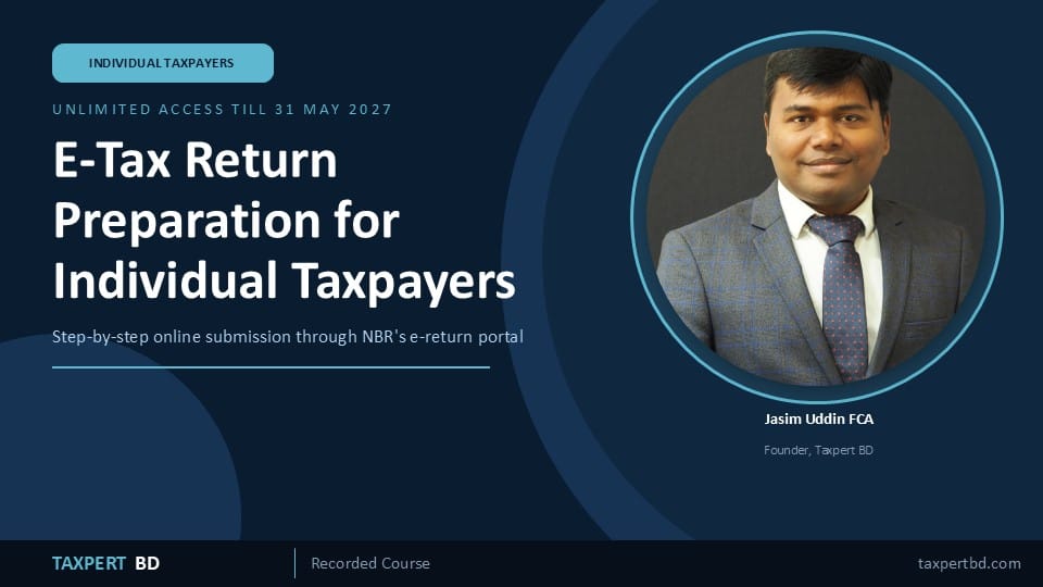 Individual E-Tax Return Complete Filing Course