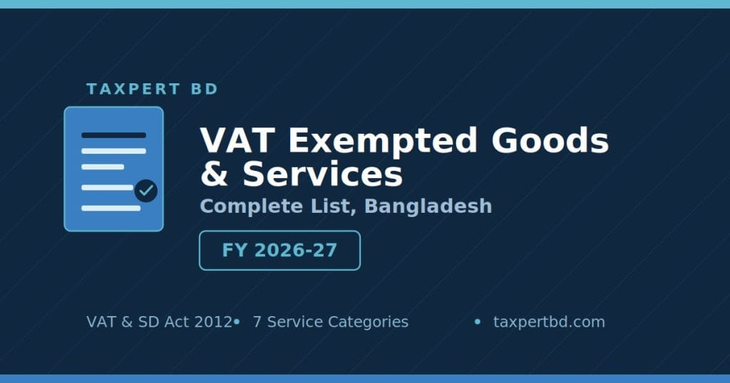 VAT exempted goods & services list for FY2062-27